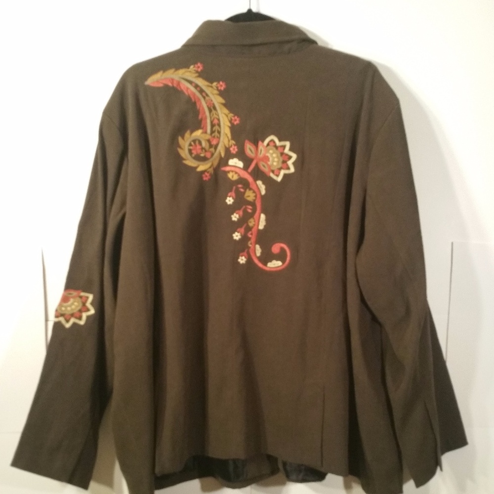 ****SOLD****Indigo Moon Brown W Rose Coat - Picture 8 of 8